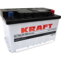 Автомобильный аккумулятор KRAFT 75 R low KR75.0_euro