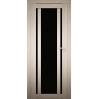Межкомнатная дверь Юни Амати 11 (ч) 40x200 (дуб беленый/черное стекло) в Барановичах