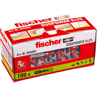 Дюбель универсальный Fischer DuoPower 5 x 25 555005 (100 шт)