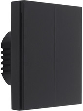 Smart Wall Switch H1 двухклавишный без нейтрали (черный)