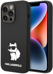 Lagerfeld Liquid silicone NFT Choupette Hard для iPhone 15 Pro Max KLHCP15XSNCHBCK