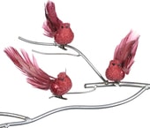 Птица красная с пушистым хвостом MC 40016