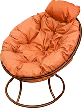 Папасан мини 12060207 (коричневый/оранжевая подушка)