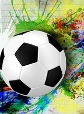 Футбольный мяч с красками 732270 (200x270)