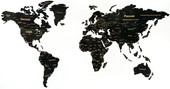 Карта мира XL 3267 на английском языке (obsidian)