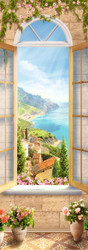 Фреска Италия в окне 021280 (100x280)