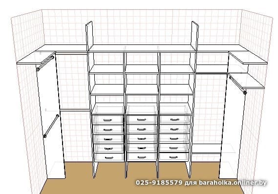 Гардеробная своими руками фото в маленькой комнате бюджетная чертежи