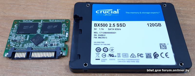 SSD 240Go 2.5 Crucial BX500 CT240BX500SSD1 M6CR041 SATA III 6Gbps