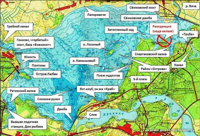 Карты глубин водоемов для рыбаков