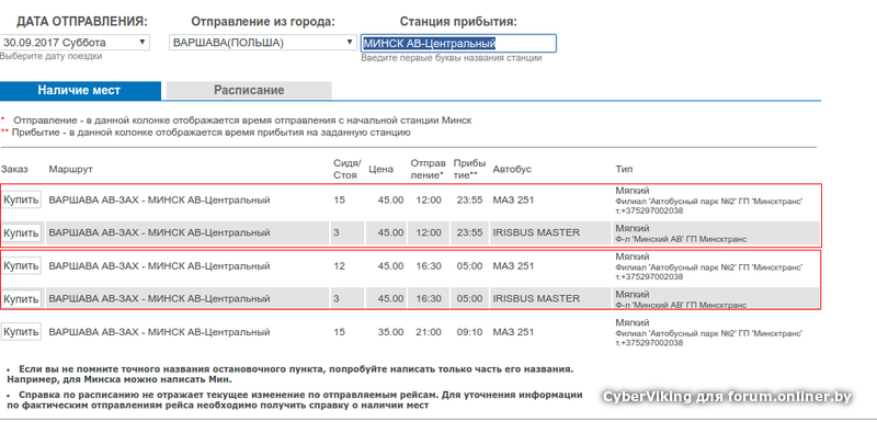 Поезд минск варшава расписание