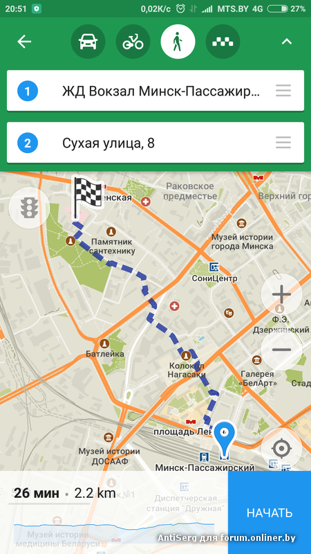 Карта минска с транспортом проложить маршрут
