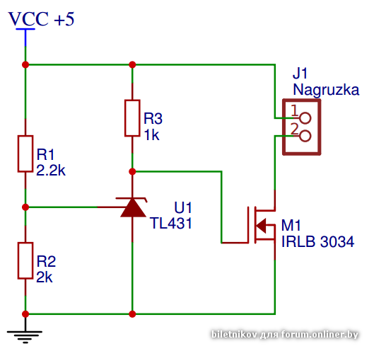 Схема включения irlb3034