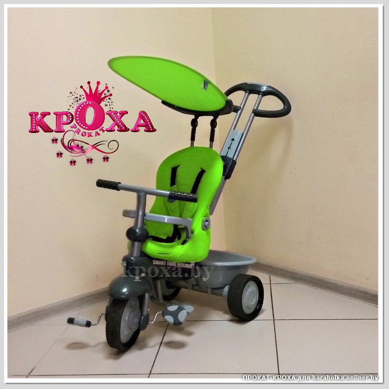 Велосипед Stroller 4 в 1 зеленый Smart Trike напрокат.jpg