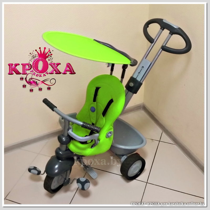 Велосипед Stroller 4 в 1 зеленый Smart Trike в прокат.jpg