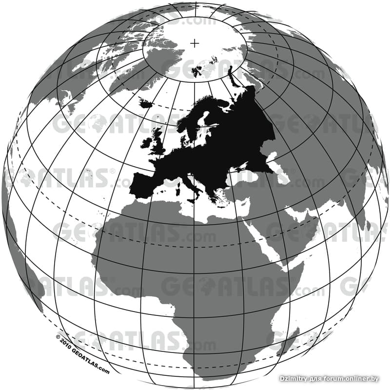 Европа карта на глобусе