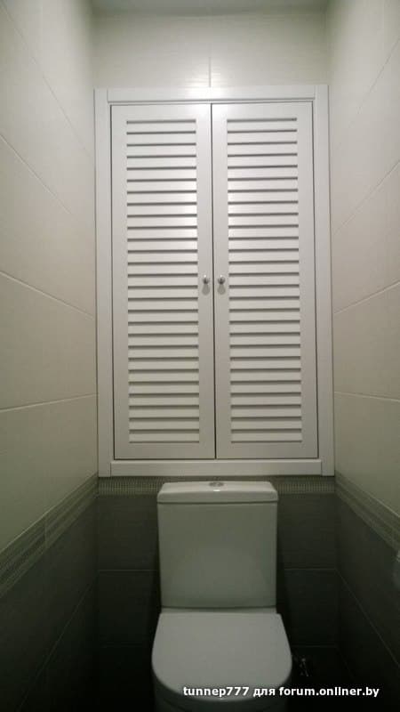 Шкаф в ванную комнату своими руками с жалюзийными дверцами