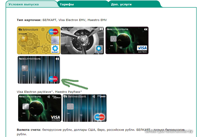 Карта белинвестбанк где снять без комиссии