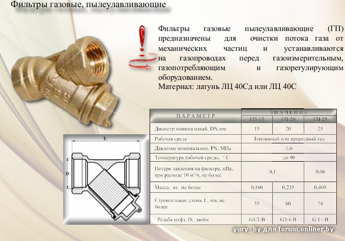 Газовые фильтры презентация