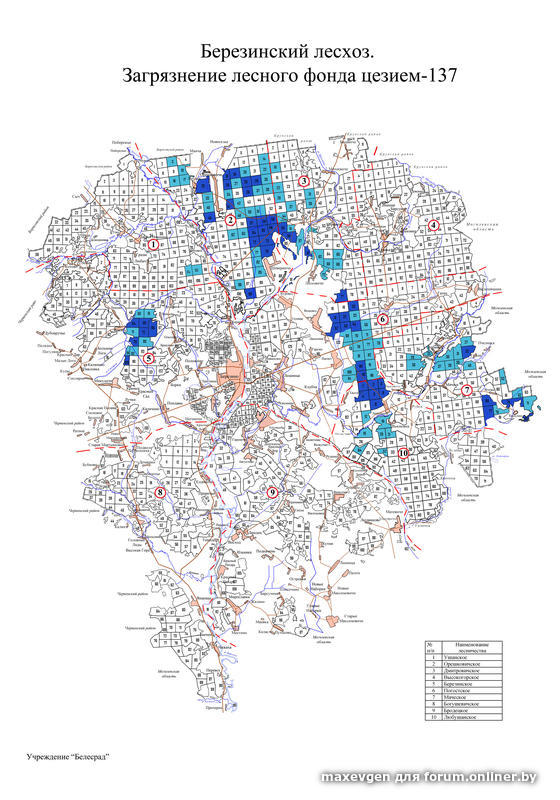 Интерактивная карта лесного хозяйства беларуси