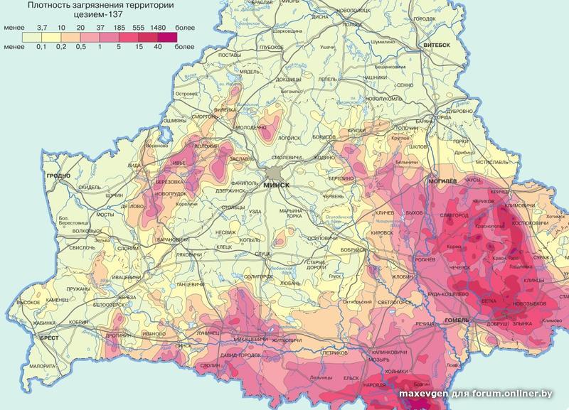 Карта уровня радиации в мире онлайн