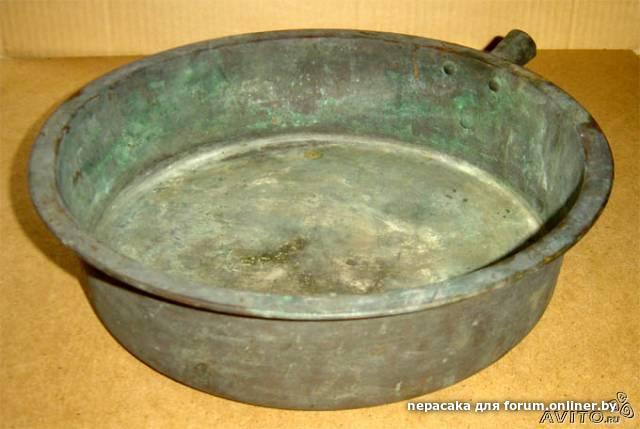 таз оцинкованный овальный 13л. антикварные тазы. старый таз. медный таз для бани. старый таз.