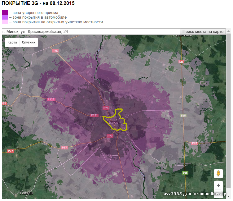 Зона покрытия мтс в беларуси карта покрытия