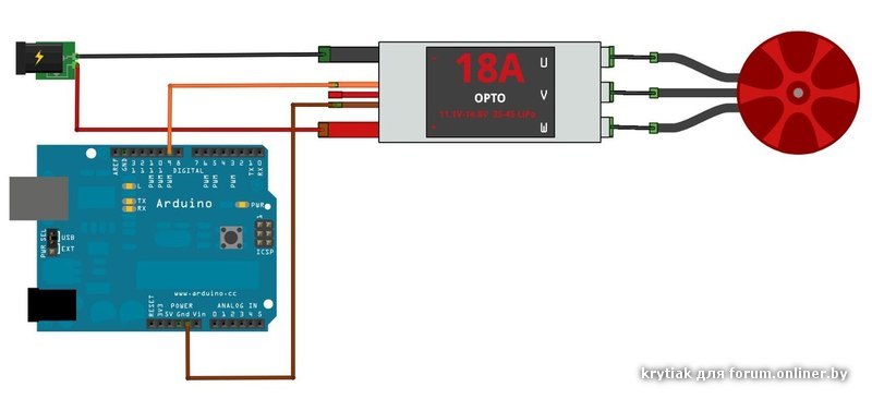 Бесколлекторный двигатель ардуино подключение Клуб любителей квадракоптеров , гексакоптеров и т.п - Форум onliner.by