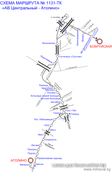 1130 маршрутка схема минск