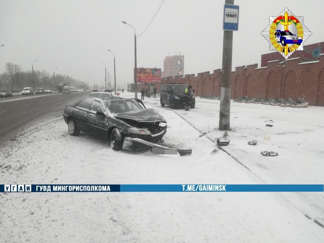 В Минске снова зима. Ситуация на дорогах