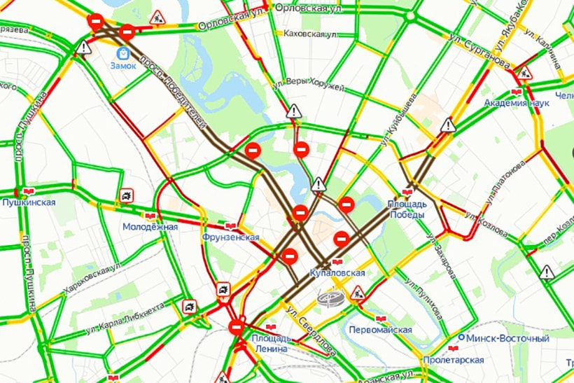 В минске сегодня перекроют движение