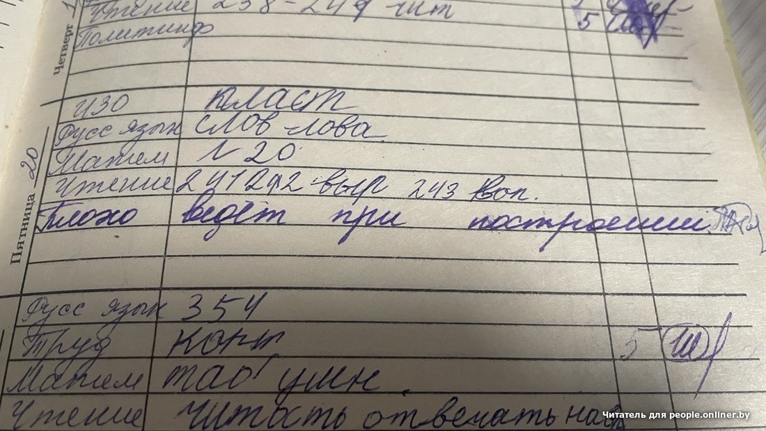Странные записи в дневниках белорусов