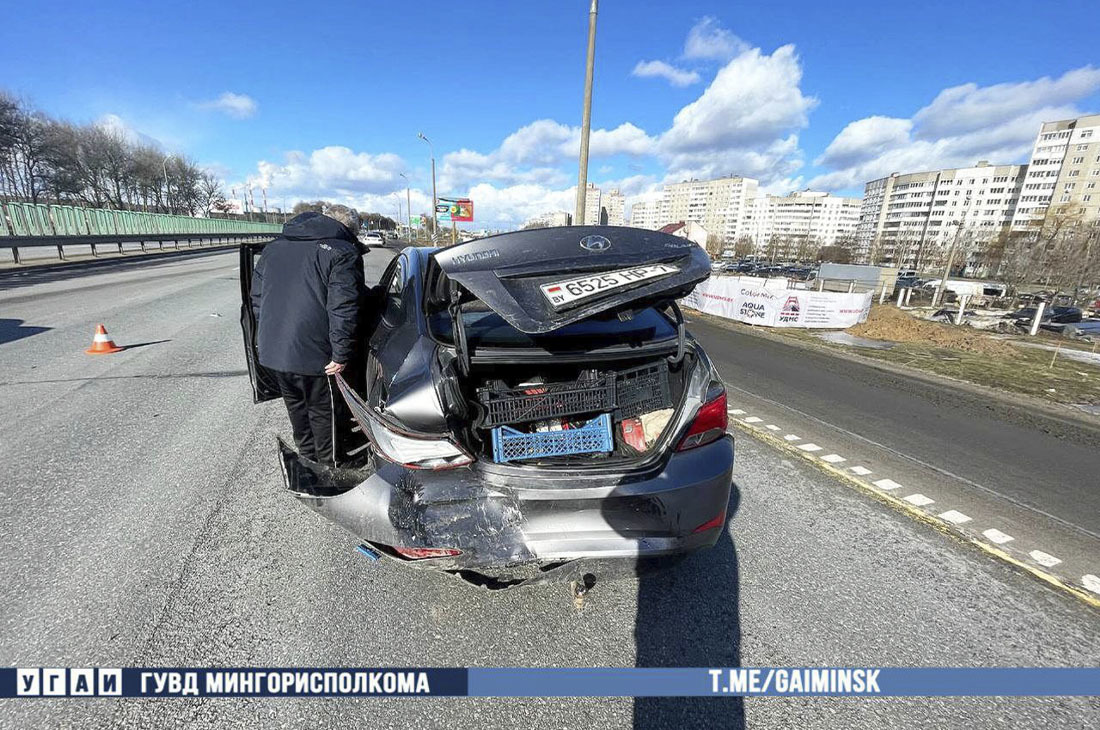 Авария на внутреннем кольце — повреждено три машины