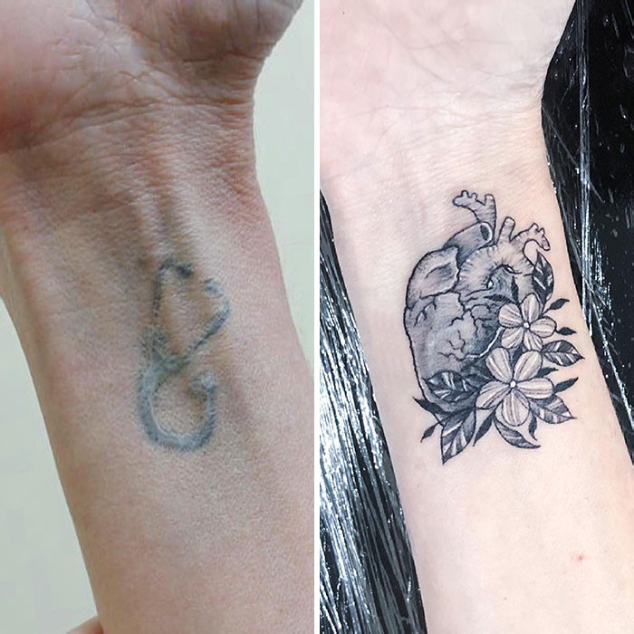 как плохие татуировки переделывают в красивые 