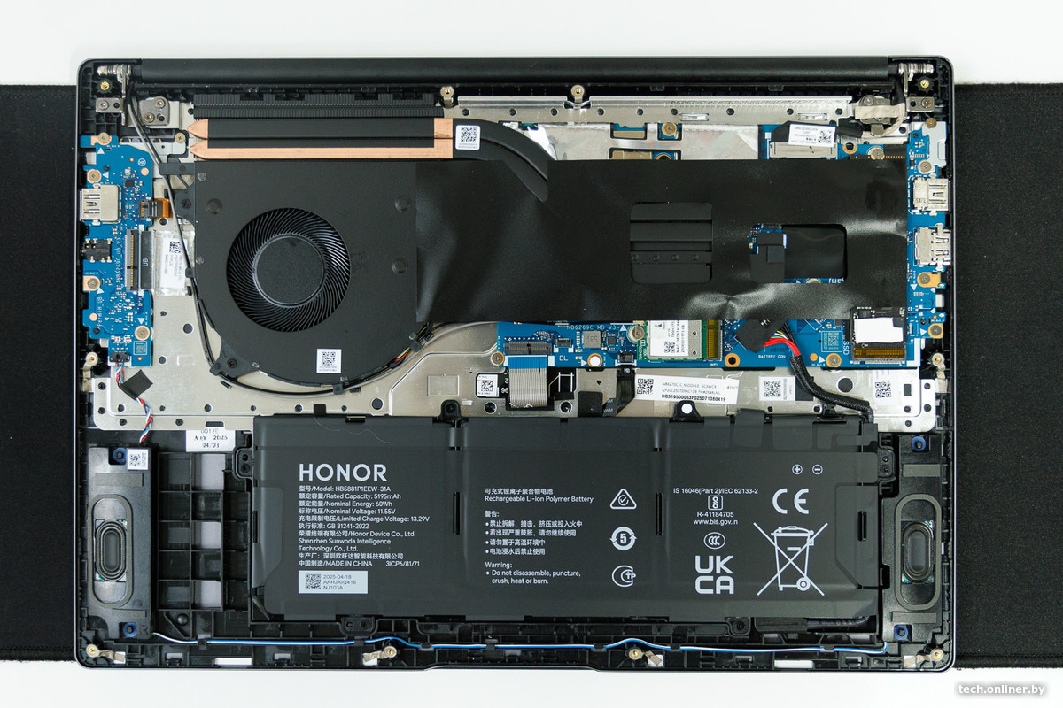 Разбор ноутбука HONOR MagicBook X16 2024