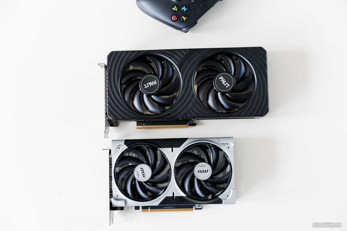 Внешний вид Palit GeForce RTX 5050 Dual и MSI GeForce RTX 5050 Ventus 2X OC