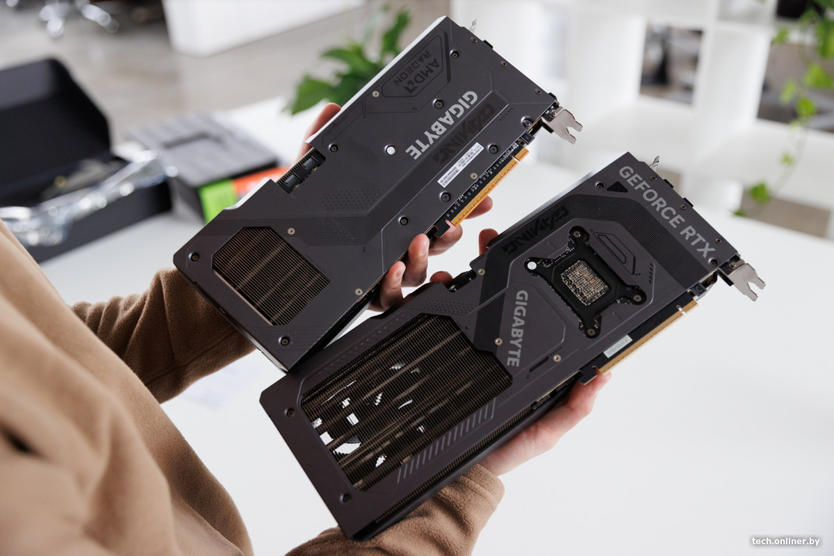 Сравнение Gigabyte Radeon Gaming OC RX 9070 и RTX 5070