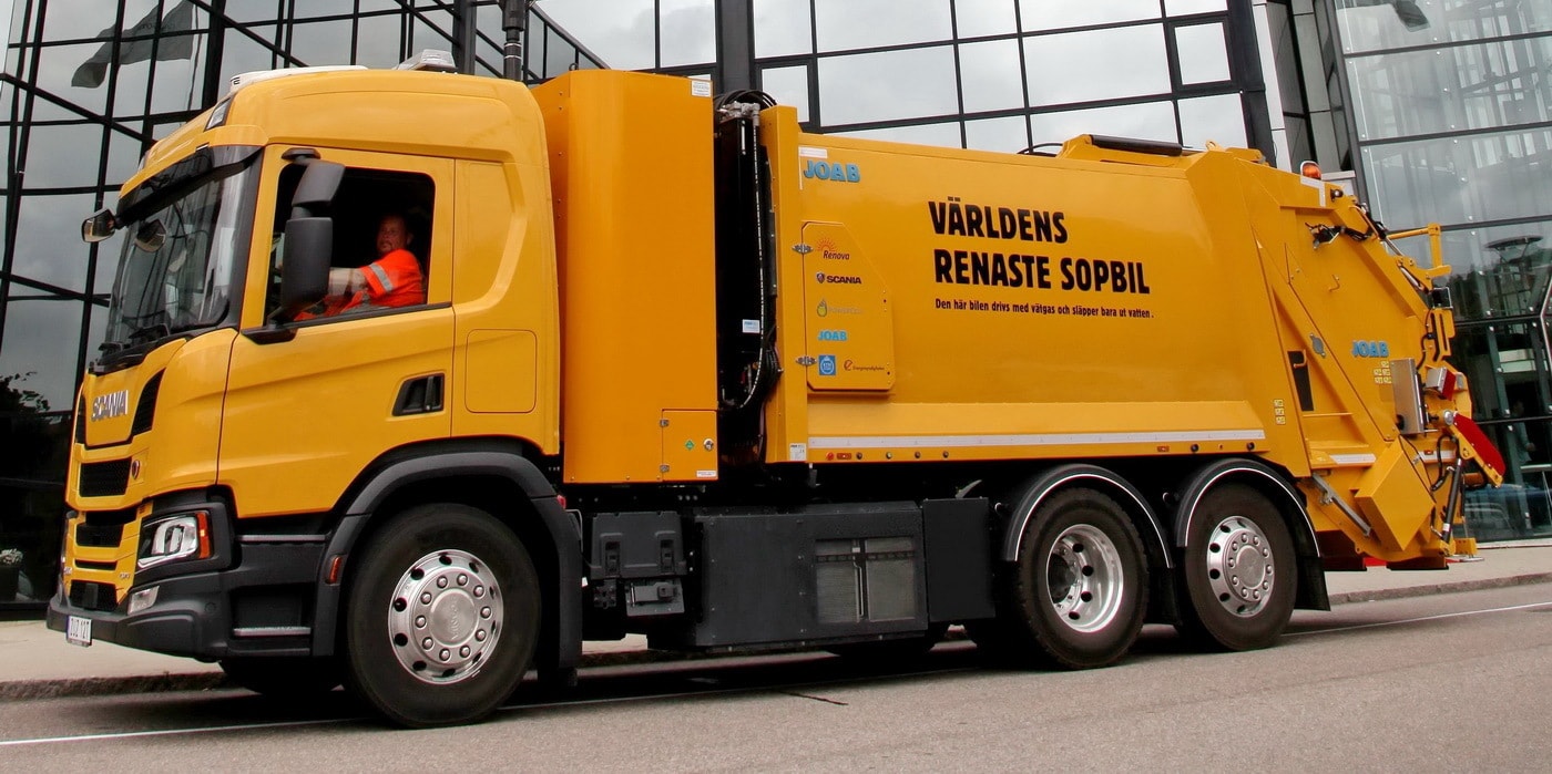 Водородный мусоровоз Scania приступил к работе в вотчине Volvo