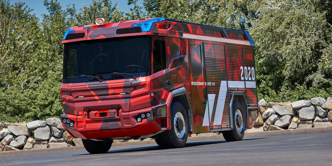 Электрический пожарный грузовик Rosenbauer