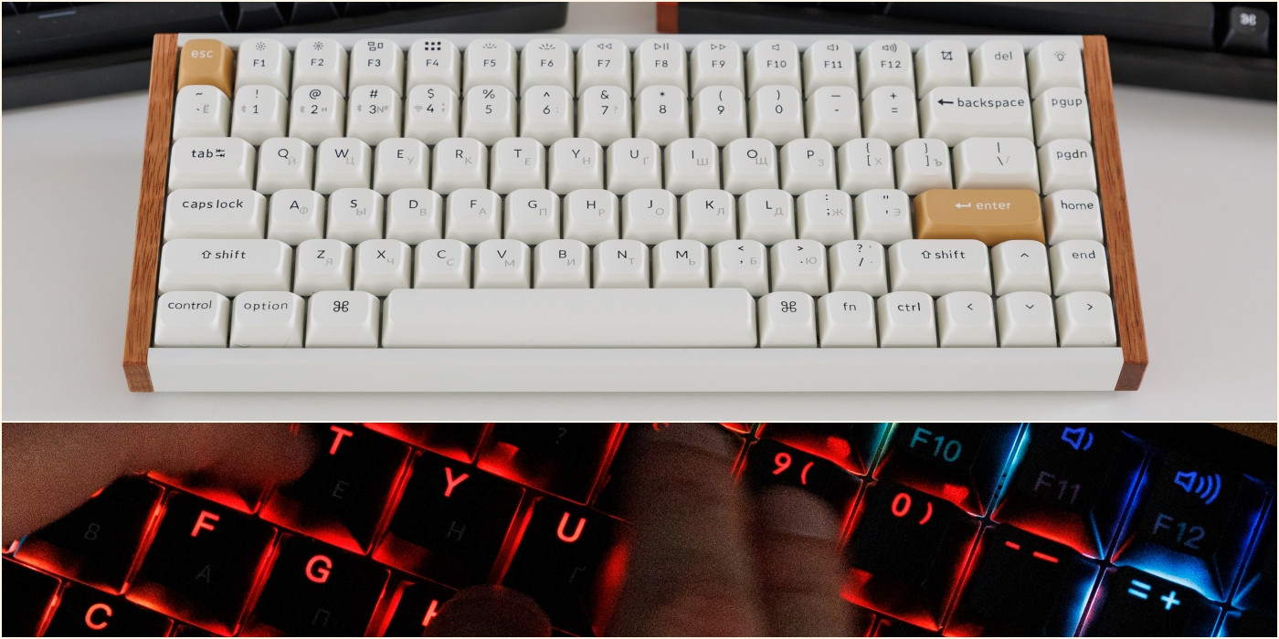 キークロンK2彼は磁気スウェットシャツを使用したキーボードレビューです