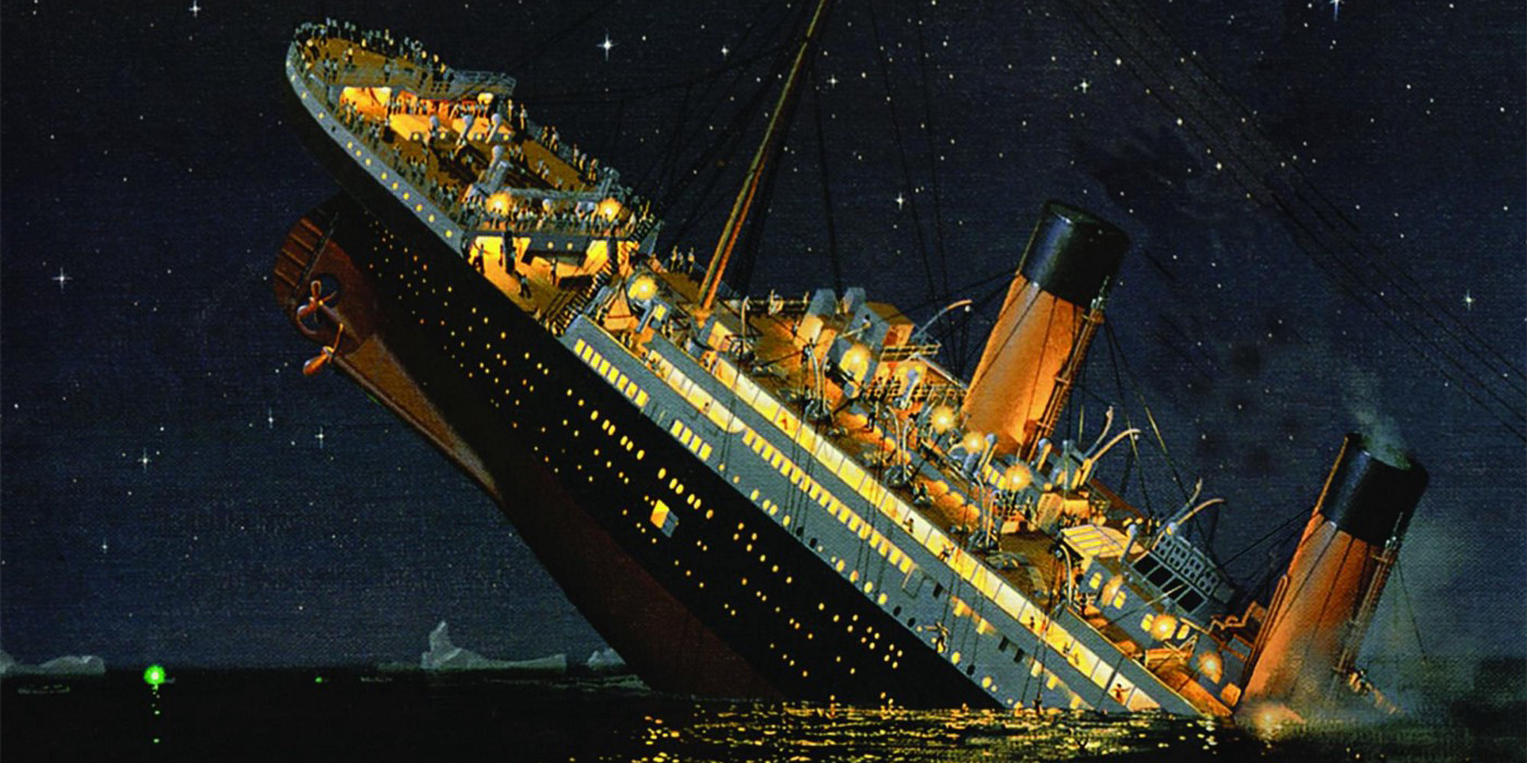 Титаник тонет 1912