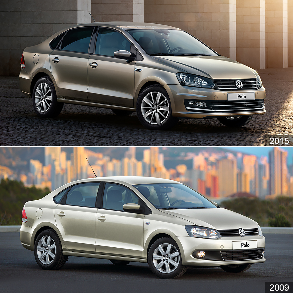 Volkswagen Polo Sedan обновили. Машина получила светодиодные ходовые огни