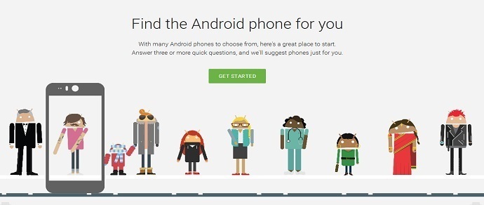 Google запустила сайт для подбора идеального смартфона