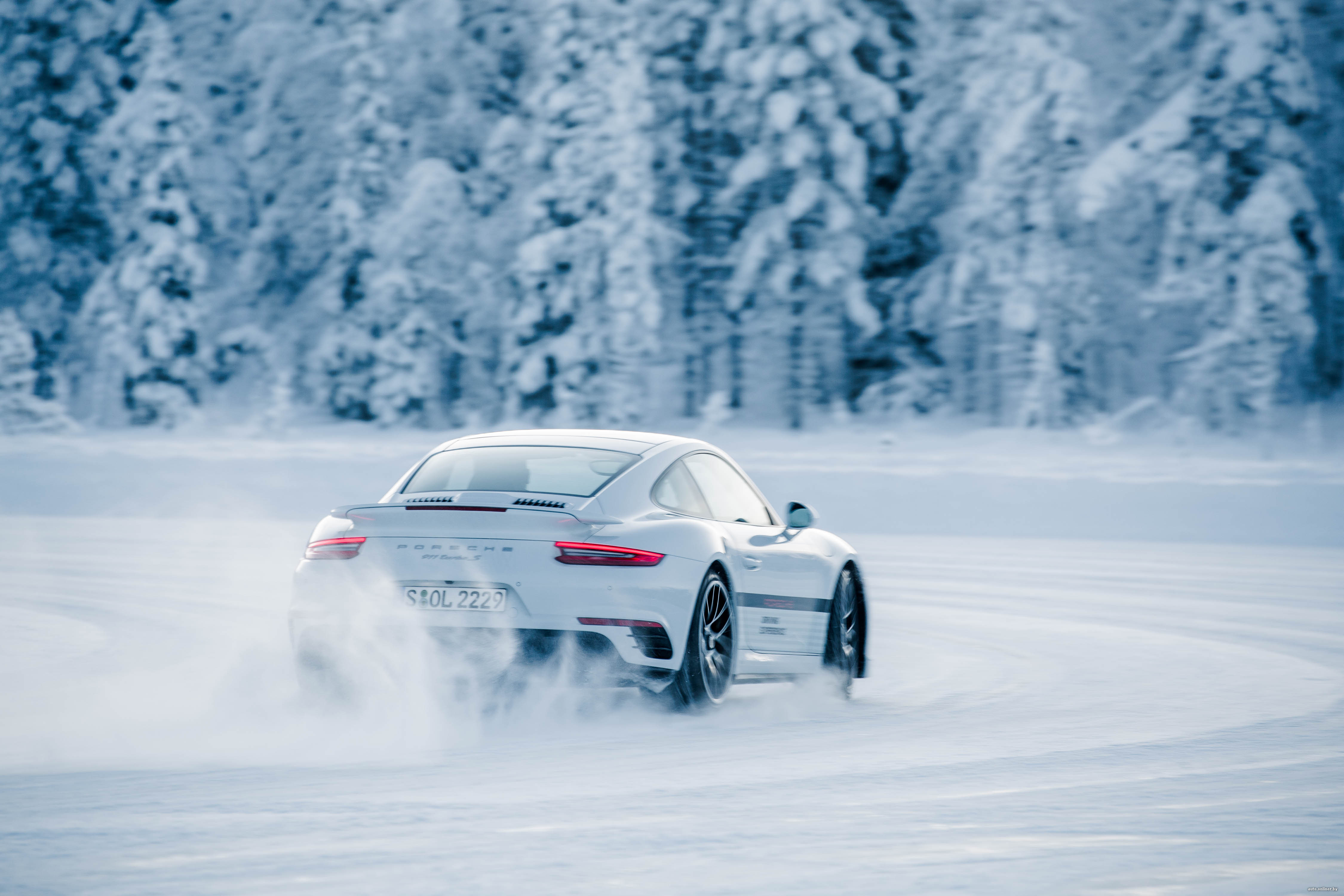 Porsche 911 Winter Snow вертикально