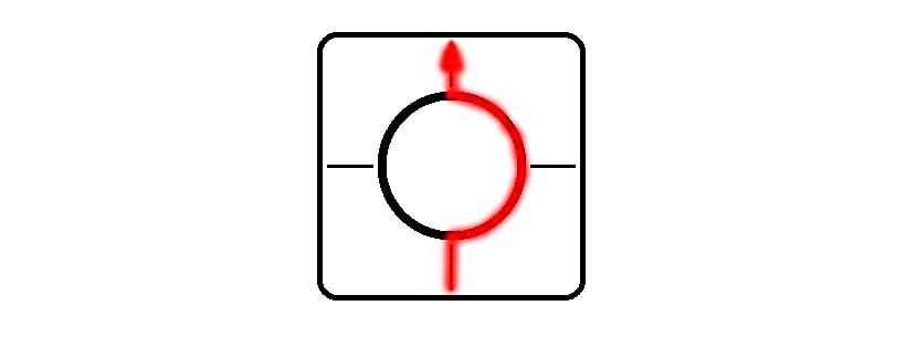 Знак табличка направление главной дороги. Пересечение 4 кругов схематично. Чертяка выключено круг включено.