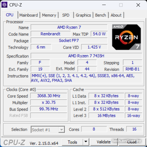 CPU-Z - Maibenben Typhoon X16A