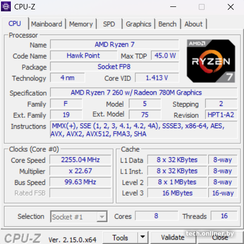 CPU-Z RAM - ASUS TUF Gaming A17