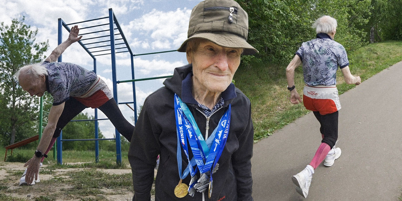 Марафонец по жизни. В 87 лет пробегает по 10 км и не жалуется на здоровье