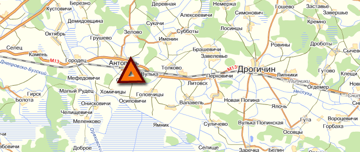 Карта дрогичинского района брестской области подробная с деревнями