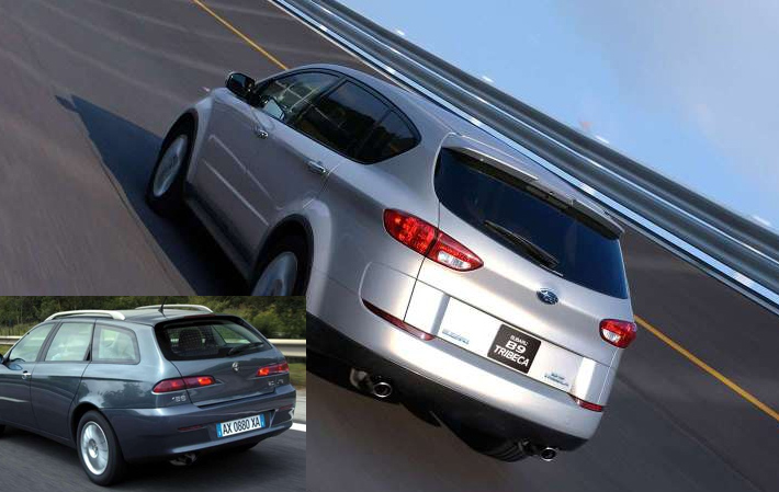 Над дизайном Subaru B9 Tribeca работал бывший сотрудник Alfa Romeo, что отчетливо видно в задней светотехники и боковой части внедорожника 