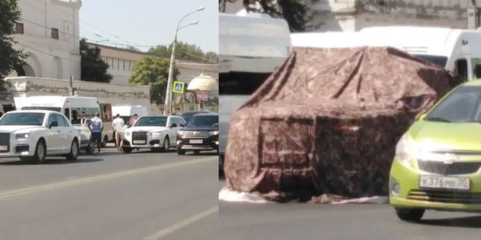В России произошла первая зафиксированная авария с участием Aurus